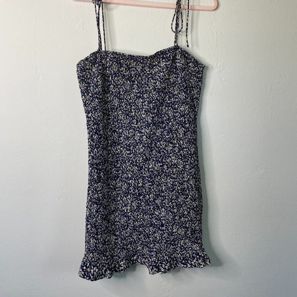 Floral Strappy Scrunched Bodycon Dress - Picture 1 of 5